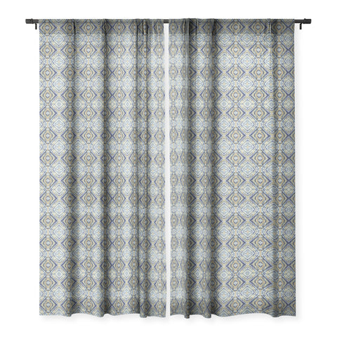Ninola Design Shibori Vintage Boho Sheer Window Curtain