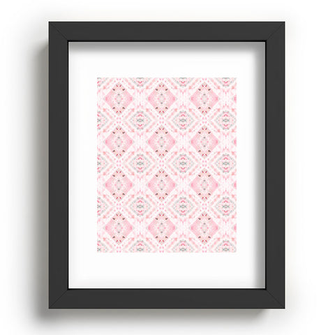 Ninola Design Shibori Vintage Boho Pink Recessed Framing Rectangle