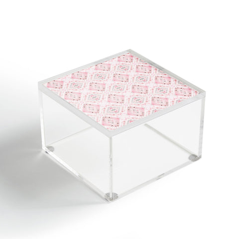 Ninola Design Shibori Vintage Boho Pink Acrylic Box