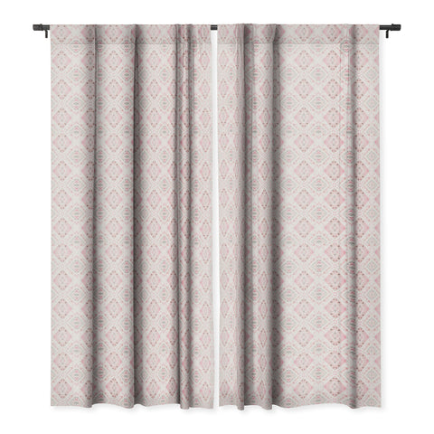 Ninola Design Shibori Vintage Boho Pink Blackout Window Curtain