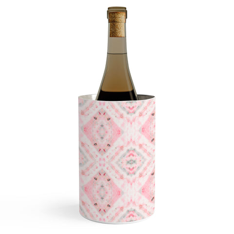 Ninola Design Shibori Vintage Boho Pink Wine Chiller