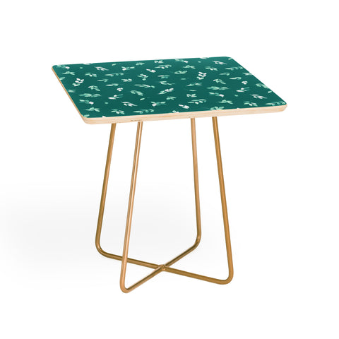 Ninola Design Small leaves botanical Pine Green Side Table
