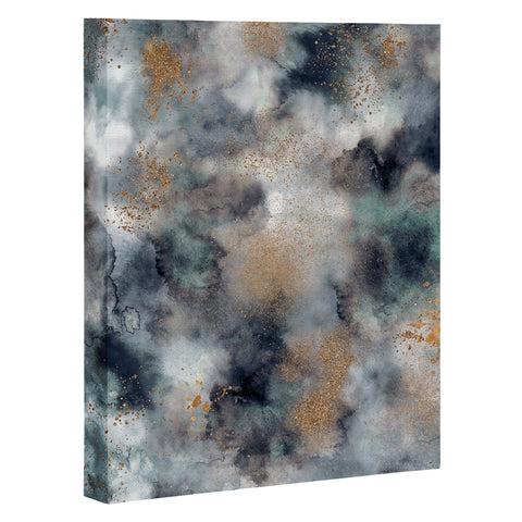 Ninola Design Smoky Marble Dark Astronomy Art Canvas