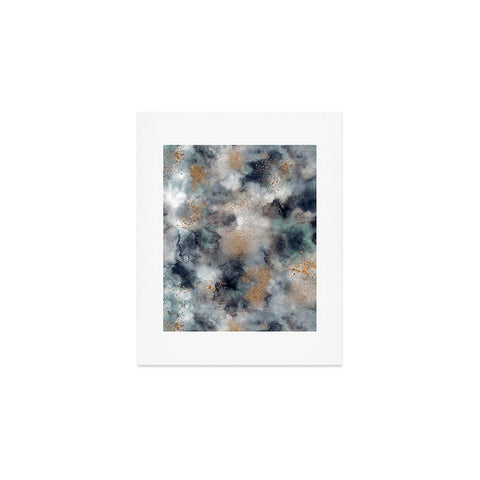 Ninola Design Smoky Marble Dark Astronomy Art Print