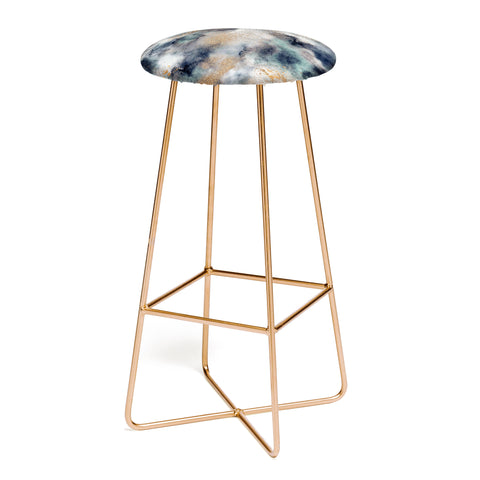 Ninola Design Smoky Marble Dark Astronomy Bar Stool