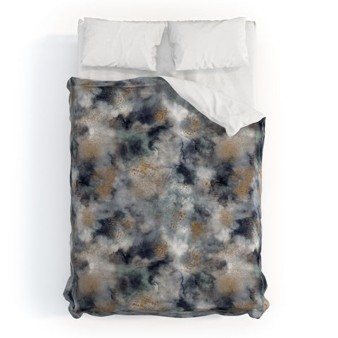 Ninola Design Smoky Marble Dark Astronomy Duvet Cover