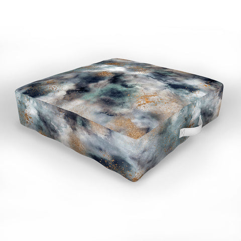 Ninola Design Smoky Marble Dark Astronomy Outdoor Floor Cushion