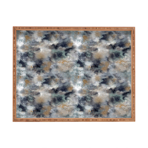 Ninola Design Smoky Marble Dark Astronomy Rectangular Tray