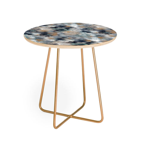 Ninola Design Smoky Marble Dark Astronomy Round Side Table