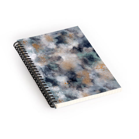 Ninola Design Smoky Marble Dark Astronomy Spiral Notebook