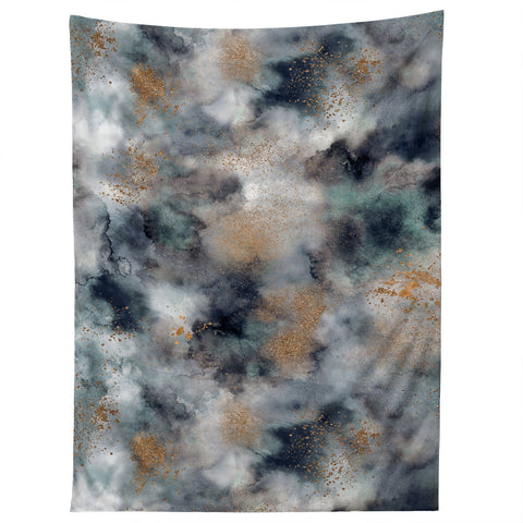 Ninola Design Smoky Marble Dark Astronomy Tapestry