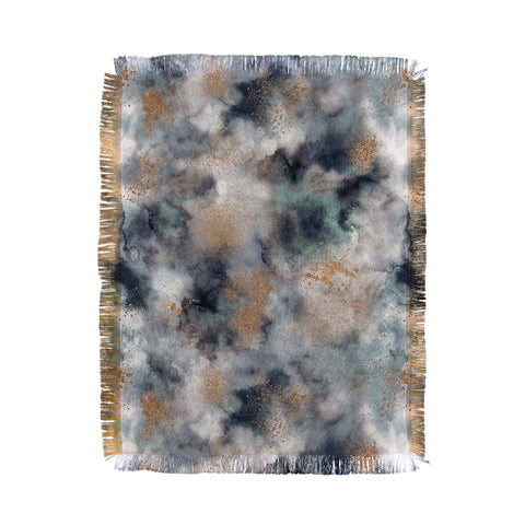 Ninola Design Smoky Marble Dark Astronomy Throw Blanket