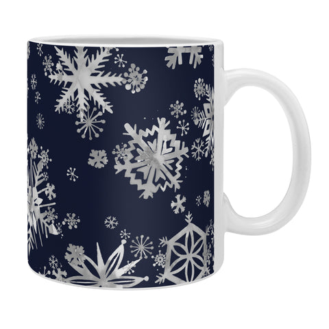 Ninola Design Snowflakes Navy Coffee Mug