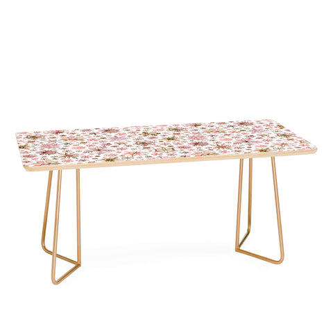 Ninola Design Snowflakes watercolor Pink Coffee Table