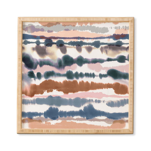 Ninola Design Soft desert dunes Blue Framed Wall Art