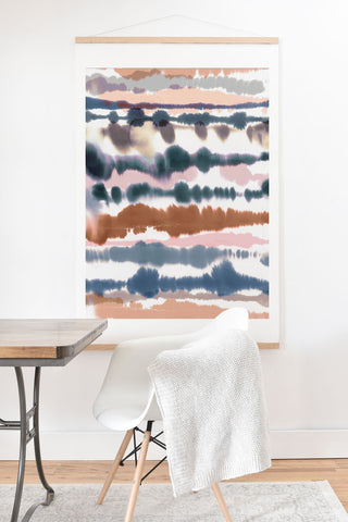 Ninola Design Soft desert dunes Blue Art Print And Hanger