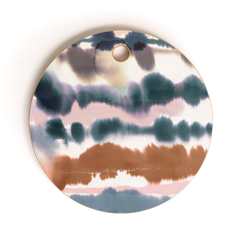 Ninola Design Soft desert dunes Blue Cutting Board Round