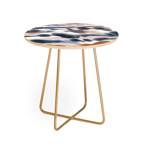 Ninola Design Soft desert dunes Blue Round Side Table