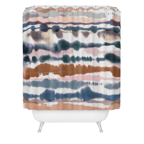 Ninola Design Soft desert dunes Blue Shower Curtain