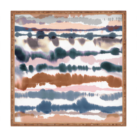 Ninola Design Soft desert dunes Blue Square Tray