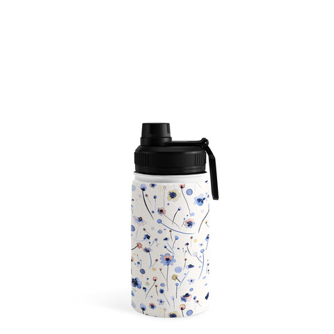 Ninola Design Soft Flowers Blue Water Bottle