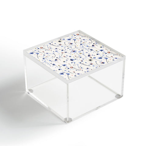 Ninola Design Soft Flowers Blue Acrylic Box