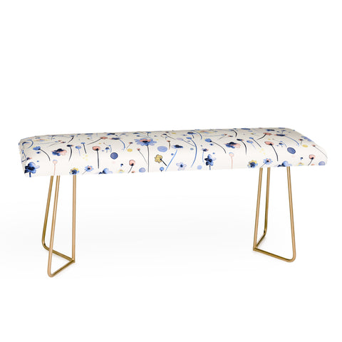 Ninola Design Soft Flowers Blue Bench