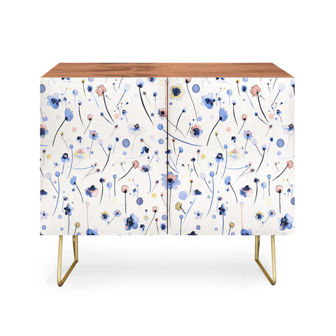 Ninola Design Soft Flowers Blue Credenza