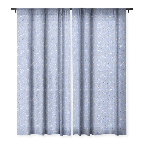 Ninola Design Soft Flowers Sheer Window Curtain