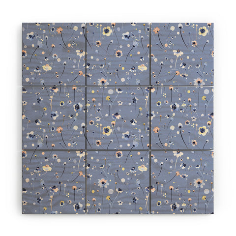 Ninola Design Soft Flowers Wood Wall Mural