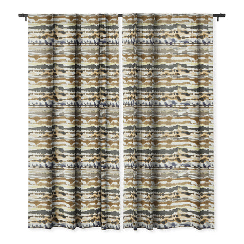 Ninola Design Soft lines sand gold Blackout Window Curtain