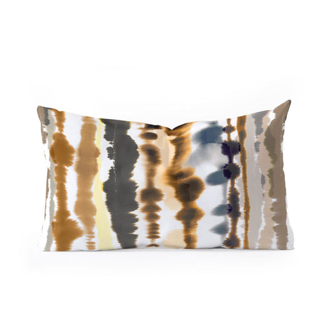 Ninola Design Soft lines sand gold Oblong Throw Pillow
