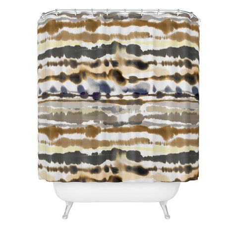 Ninola Design Soft lines sand gold Shower Curtain