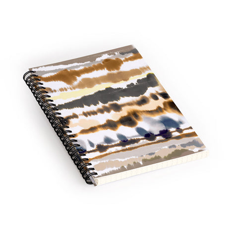 Ninola Design Soft lines sand gold Spiral Notebook