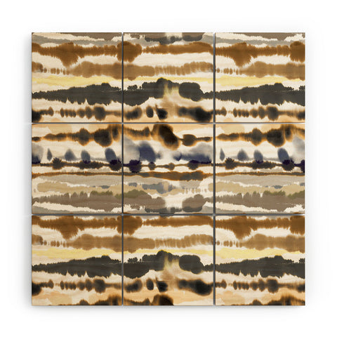 Ninola Design Soft lines sand gold Wood Wall Mural