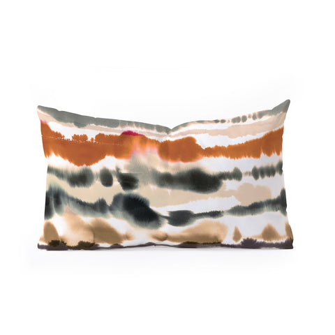Ninola Design Soft lines Terracota Oblong Throw Pillow
