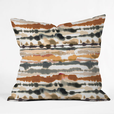 Ninola Design Soft lines Terracota Outdoor Throw Pillow