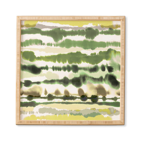 Ninola Design Soft lines tropical green Framed Wall Art