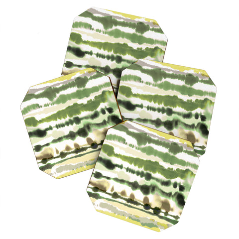 Ninola Design Soft lines tropical green Coaster Set