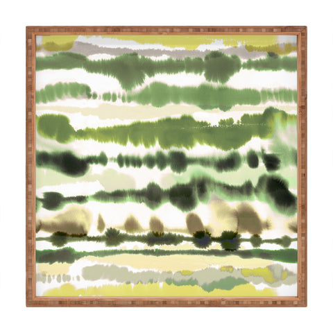 Ninola Design Soft lines tropical green Square Tray