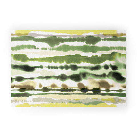 Ninola Design Soft lines tropical green Welcome Mat