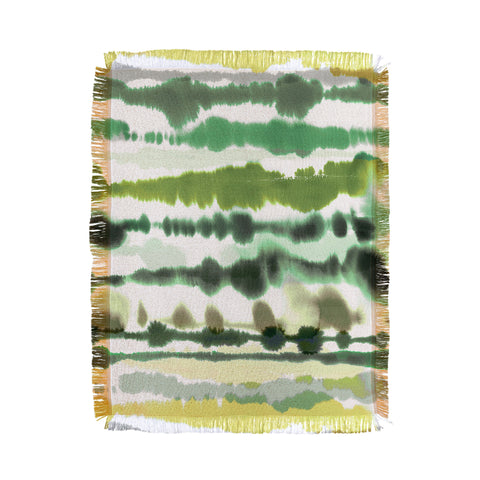Ninola Design Soft lines tropical green Throw Blanket