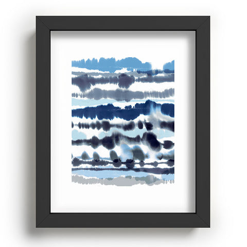 Ninola Design Soft relaxing lines blue Recessed Framing Rectangle