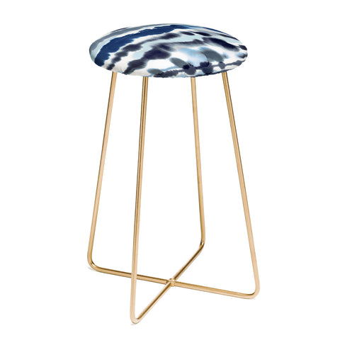 Ninola Design Soft relaxing lines blue Counter Stool