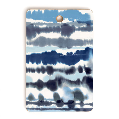Ninola Design Soft relaxing lines blue Cutting Board Rectangle
