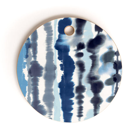 Ninola Design Soft relaxing lines blue Cutting Board Round