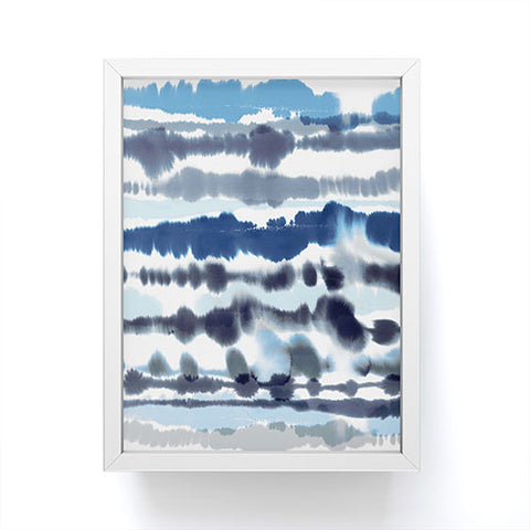 Ninola Design Soft relaxing lines blue Framed Mini Art Print