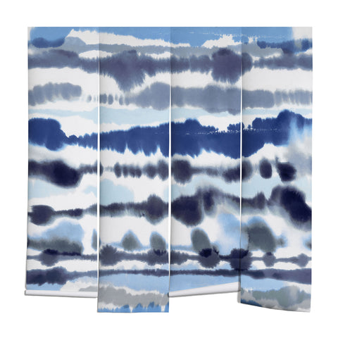 Ninola Design Soft relaxing lines blue Wall Mural
