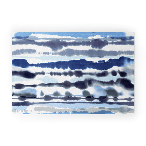 Ninola Design Soft relaxing lines blue Welcome Mat