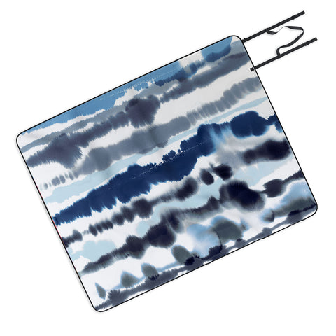 Ninola Design Soft relaxing lines blue Picnic Blanket